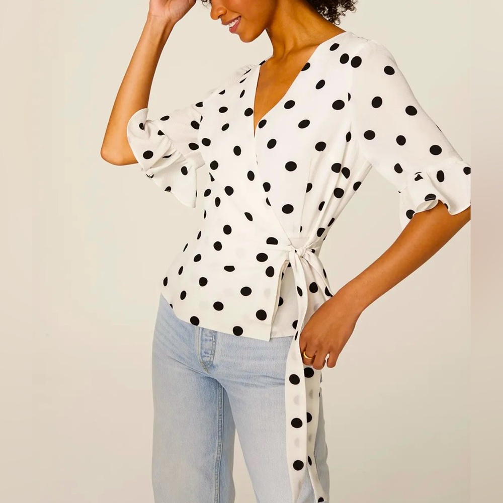 Great Jones Polka Dot Wrap Dress (medium)